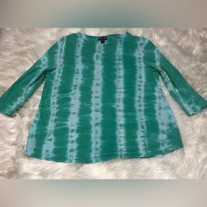 EUC Tie Dye 3/4 Sleeve Swing Top